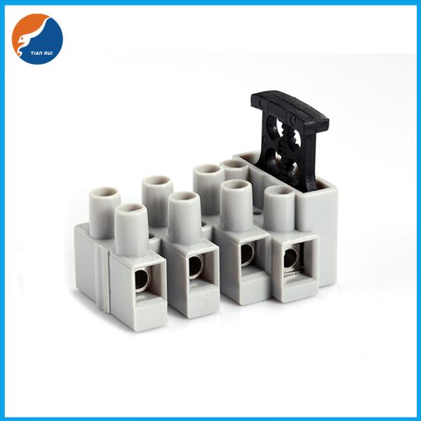 Quality Plastic Electrical Screw Feed Through 4 Pole Pin Fuse Holder Terminal Block Connector for sale