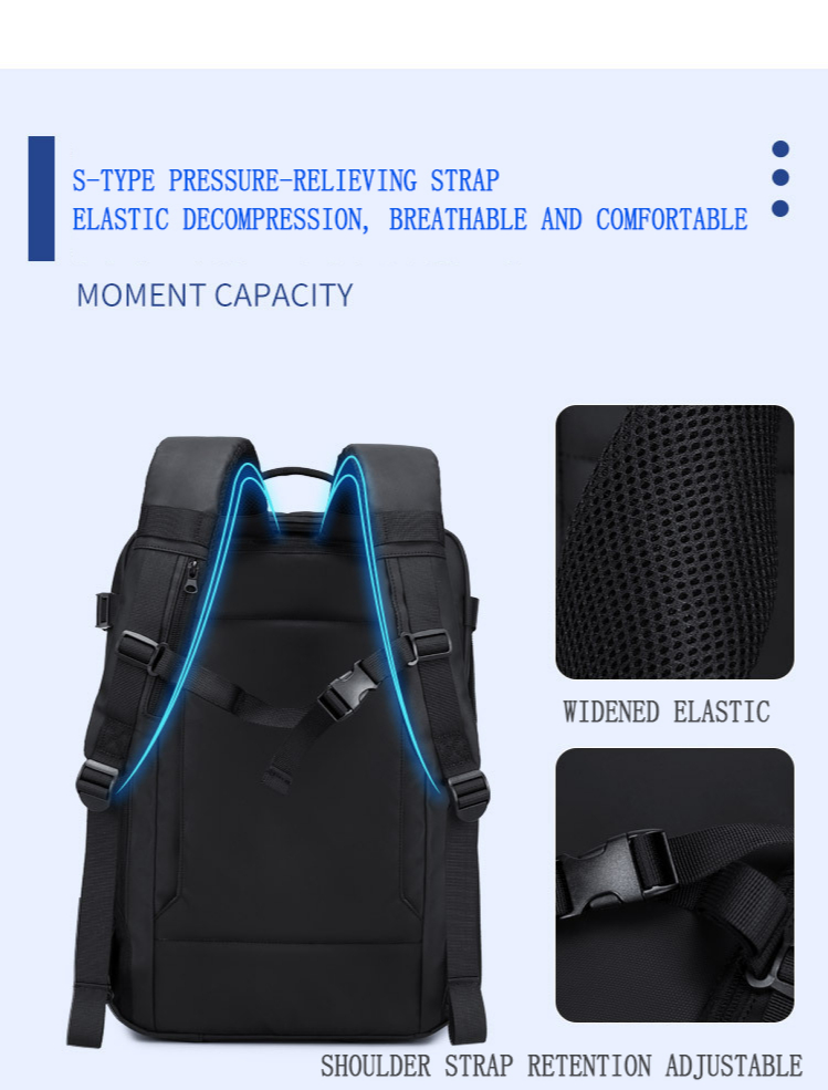 180 Degree Full Open Multi Function Men Business Backpack 35L