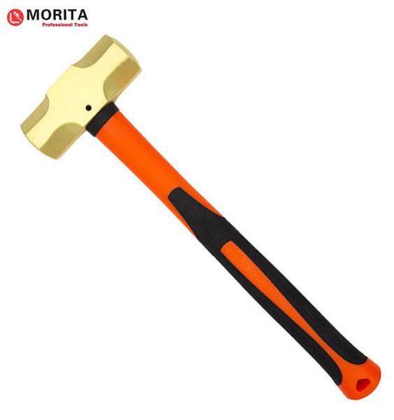 Quality Non sparking tools Brass sledge hammer with fiberglass handle, Non-Magnetic, Die-Forge, Corrosion Resistant, for sale