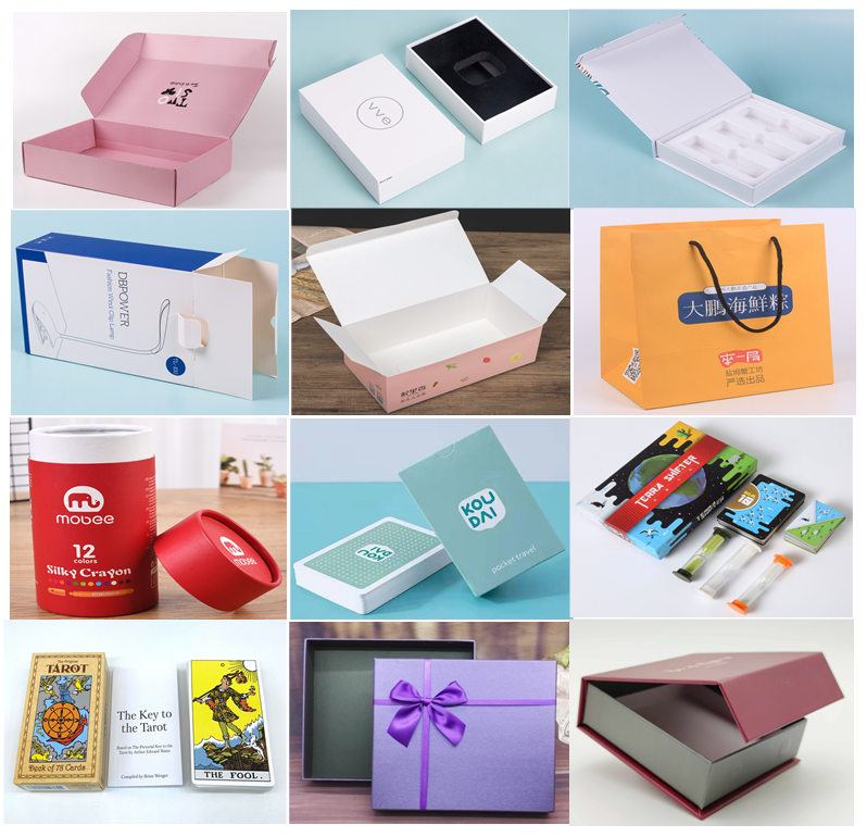 CMYK 4 Colors Printing Cardboard Package Boxes