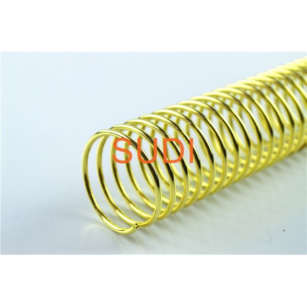 Plated Gold 32mm Dimension Pitch 8mm Twin Loop Binding Wire