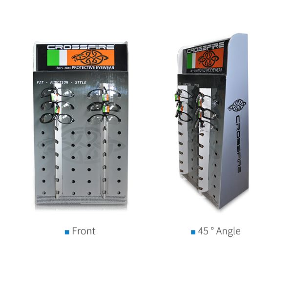 POS Sidekick Cardboard Display Stand For Sunglasses for Walmart Retail Store