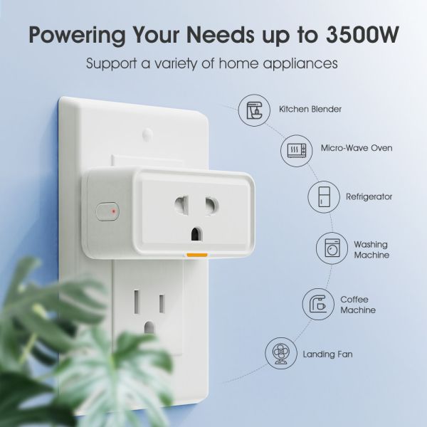 Tuya socket Timing Power Monitor Smart Life Alexa Google Home WIFI Smart Plug 16A Socket Smart Home