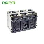 DGKYD59212388DB1A1DY1B022 RJ45 Ethernet Socket 2X3 Port 8P8C Modular Socket With