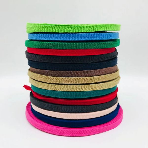 100%Cotton Herringbone Ribbon Woven Pattern Tape for Home Decor or Custom DIY Crafts Decorative