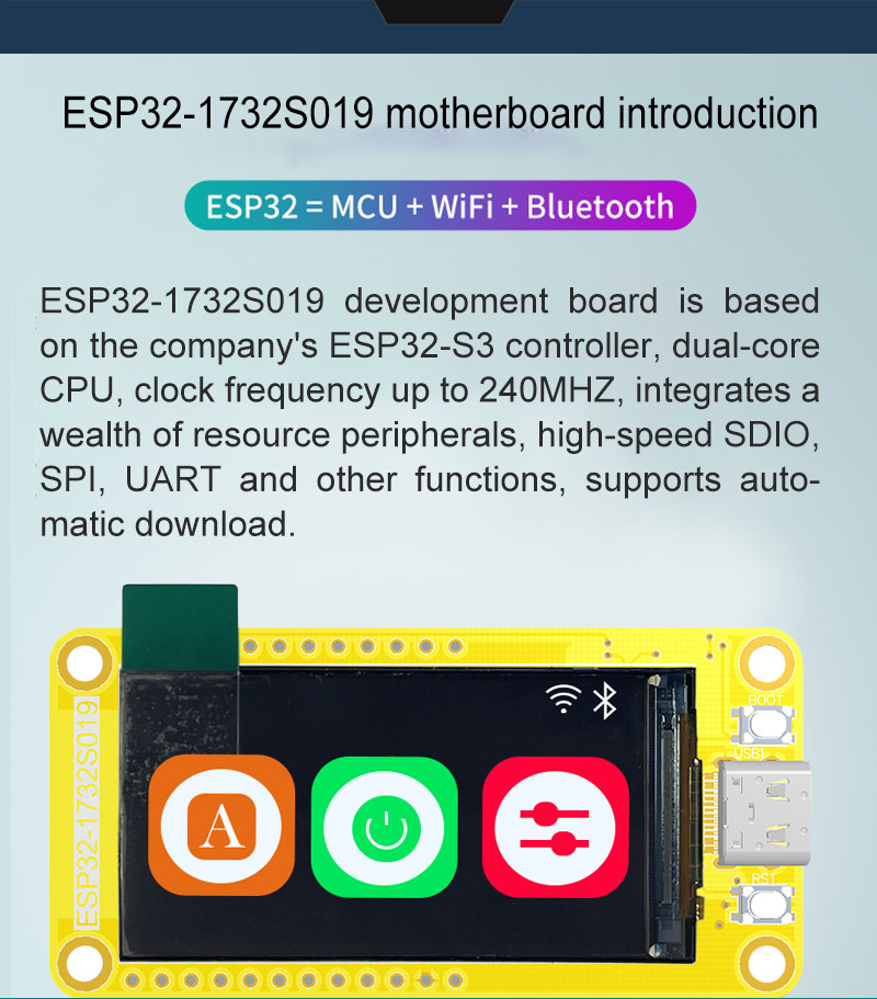 High Brightness 300nits TFT LCD Monitor Display ST7789 Driver Chip