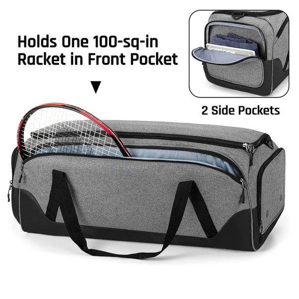 OEM Badminton Racket Cloth Bag Portable Tennis Duffle Bag With Shoe Compartment