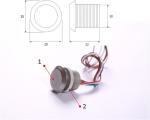 Smallest Round Shape RFID EM ID Reader 125Khz Wiegand 26 Output Red LED