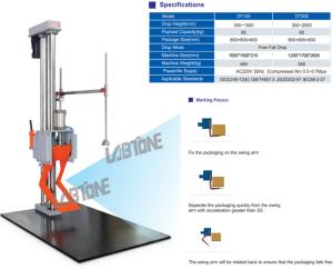 Wholesale 85kg Payload Packaging Drop Test Machine With Base Plate 100x150cm Drop Height 150cm from china suppliers