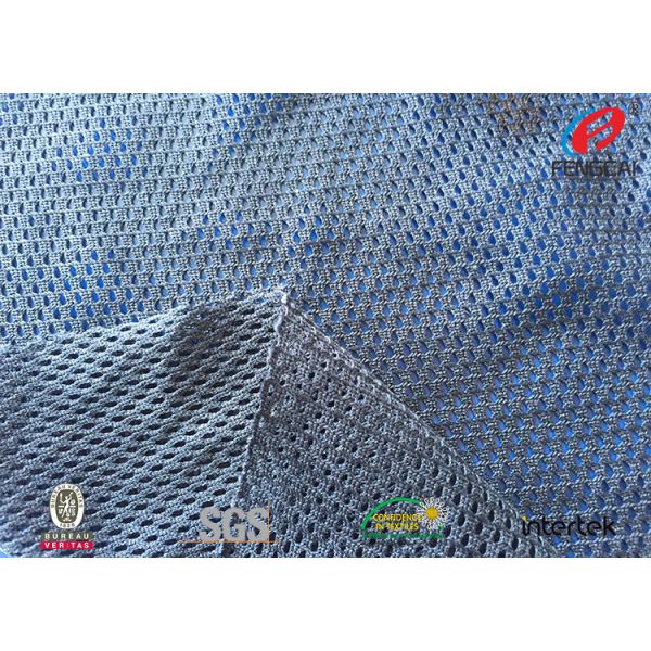 Breathable Sportswear Mesh Fabric , 100 Polyester Jersey Mesh Fabric Durable