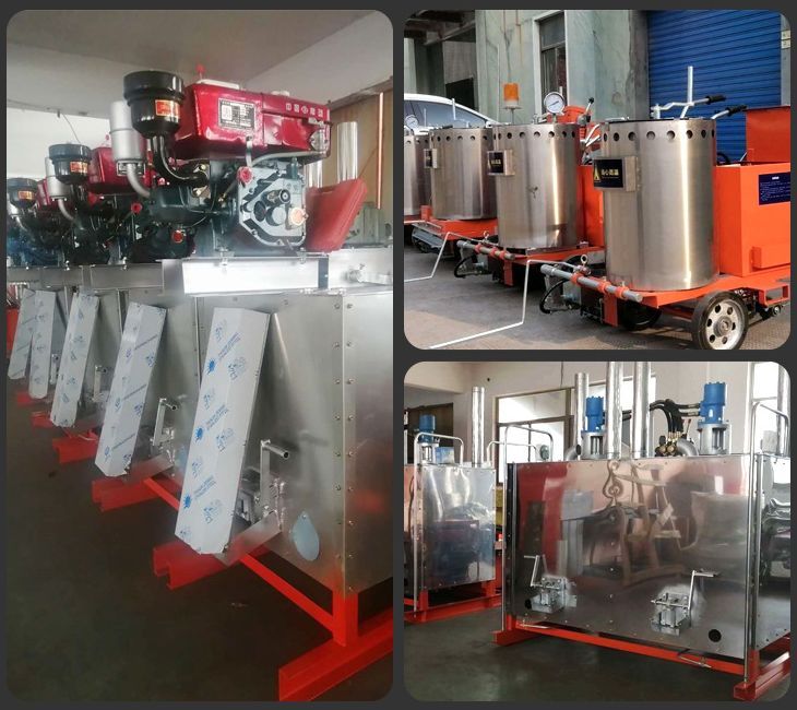 Thermoplastic Paint Material Hot Melt Road Marking Machine With Gear Core Components