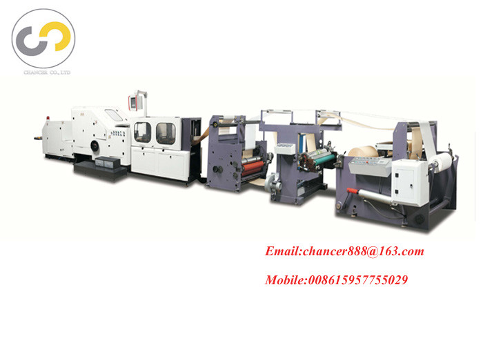 150pcs/minute Take away square bottom paper bag machine with multiple printer inline