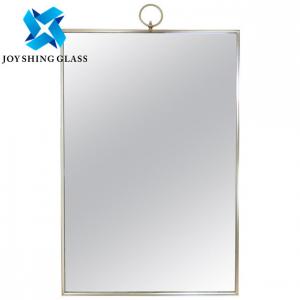 China 5mm Metal Framed Full Length Mirror , Rectangular Arch Free Standing Mirror For Living Room on sale