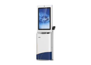 China Self Service Checkout Kiosk With Barcode Scanner , POS Terminal And Loyalty Card Reader on sale