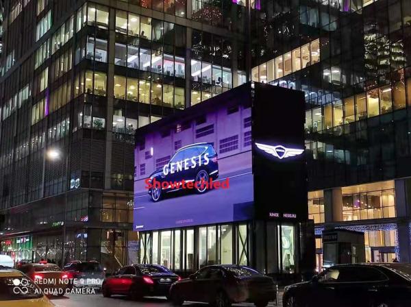 IP65/66 Rated Mesh LED Display with 50% Transparency Rate and 60° vert. Viewing