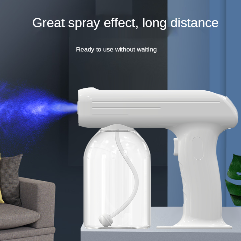 K3-L 2M Disinfect Alcohol Sprayer Wireless Rechargeable Blue Light Nano Atomizer Electric Spray Gun