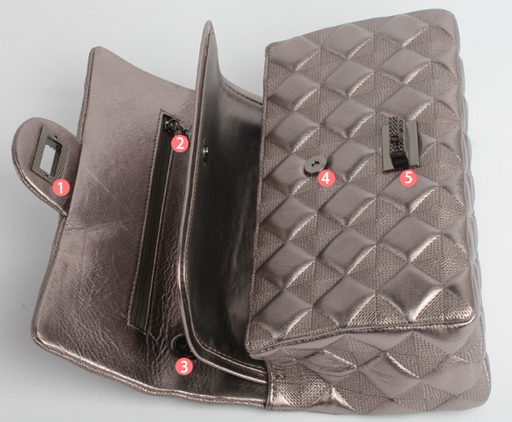 Sheepskin Womens Shoulder Handbags , Single Shoulder Chain Bag With Rhombus Embossed