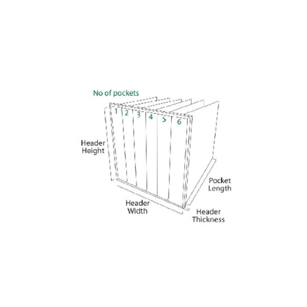 6 Pockets Air Handling Unit Filter 5 Micron Filter For AHU