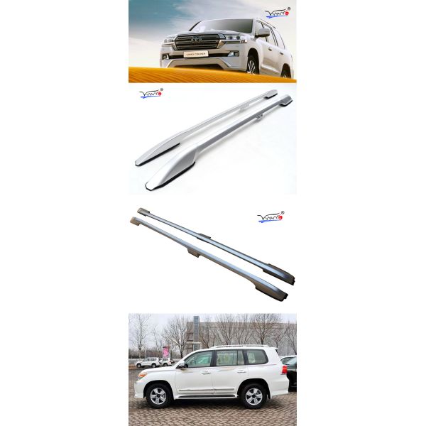 C052 Stainless Steel Car Roof Rack Rails Silver / Black Color For Toyota Land Cruiser