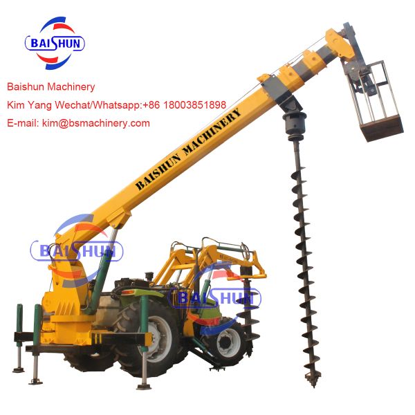 China manufacturer hydraulic post hole digger tractor drill machine