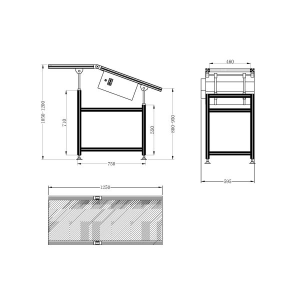 Heavy Duty Aluminum PCB Conveyor Heat Resistant , Wave Solder Outfeed Conveyor