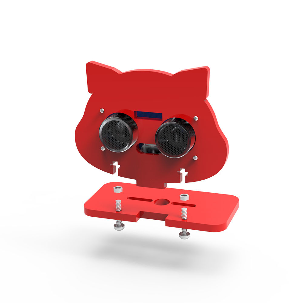 Red Electronic Components Ultrasonic Sensor Mounting Bracket Holder With Screws