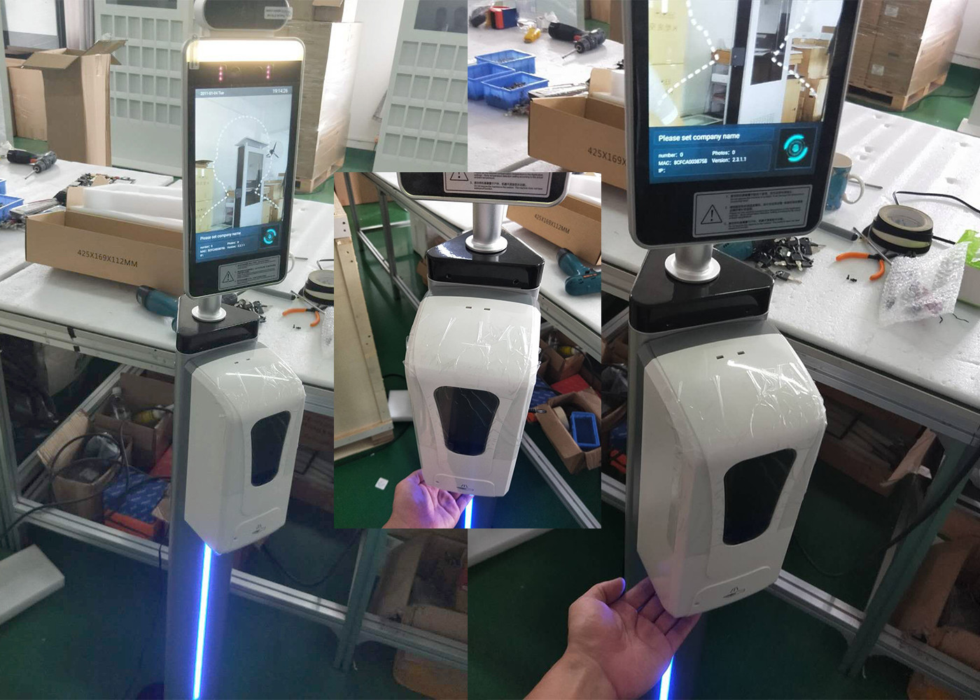 Face Recognition Thermometer access control system terminal factory Time attendence thermal scanner HEIMANN sensor MIPS