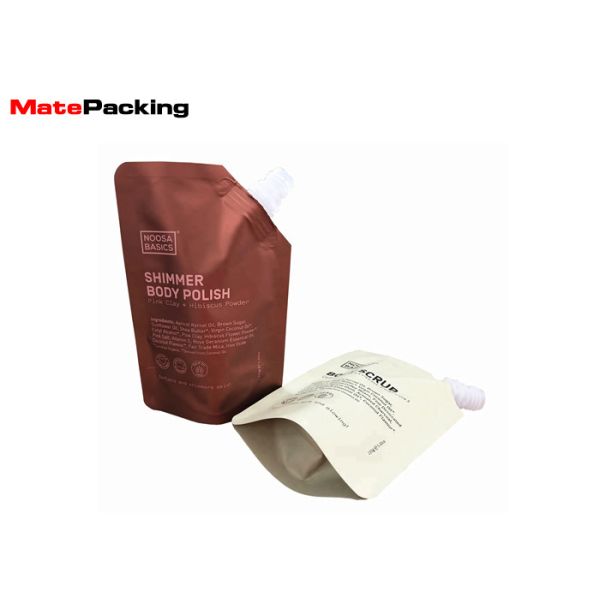 Leak Proof Liquid Spout Bag , Durable Oil Packaging Stand Up Pouch With Spout