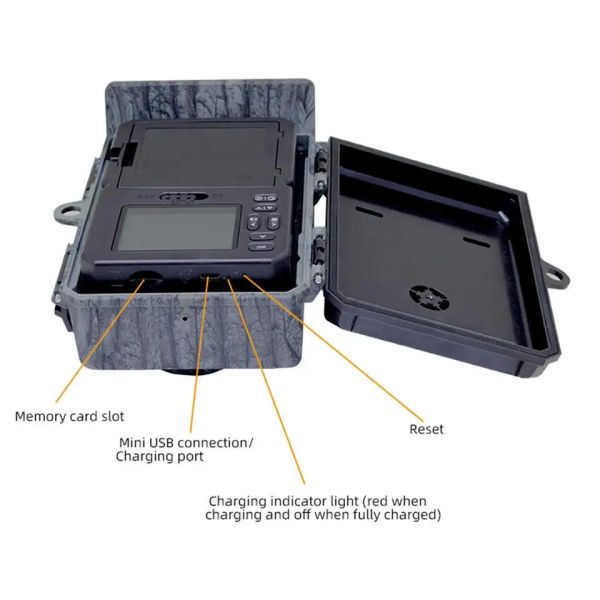 4K 112MP WIFI Night Vision Wild Game Trail Camera Solar Powered Camera Traps for Hunting