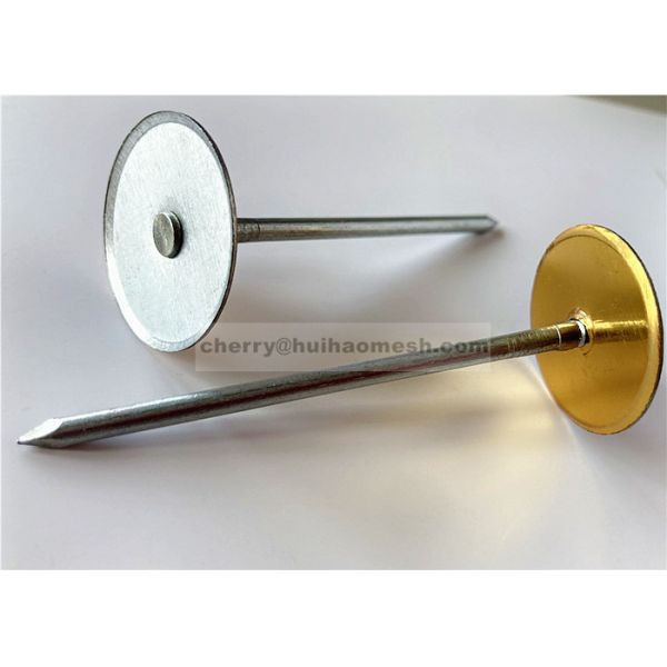 Galvanized Steel Cuphead Weld Pins Used In Capacitor Discharge Stud Welding Processes For Metal Ductwork Insulation