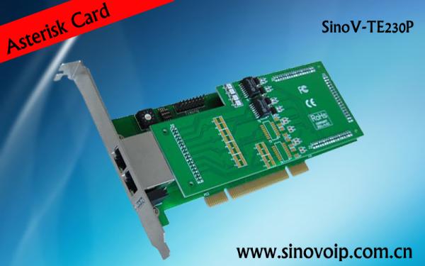 Quality 2X E1/T1 interfaces  2 E1/T1 asterisk card 2U calss for sale
