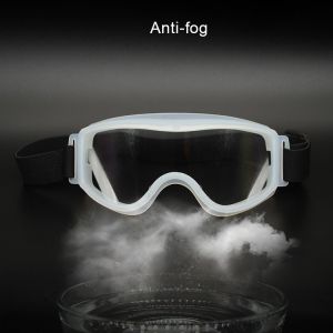 Anti Static Medical Safety Goggles Silicone Frame Chemical Splash Resistance