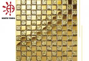 HTY - TG 300 300*300 Shiny  Gold Color Plating  Ceramic Tile Foshan Factory