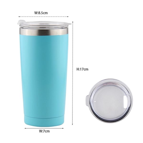 20oz Vacuum Stainless Steel Tumbler Mug Food Grade Premium Stainless Material