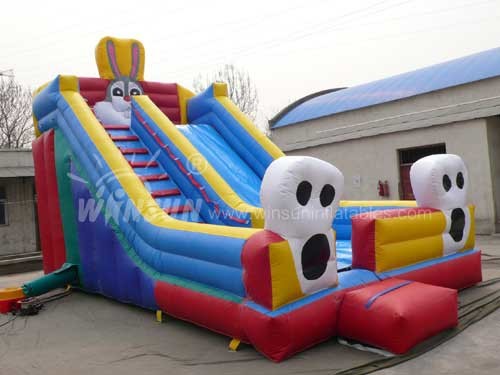 Waterproof Rabbit Inflatable Slide For Toddlers Customized Size Acceptable