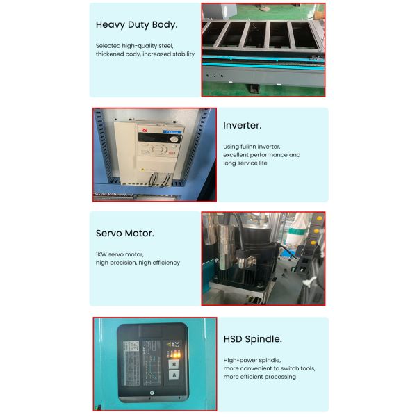 High Precision 9kW Atc Cnc Router for Door Making in Woodworking