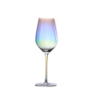 China Electroplated Rainbow Wine Glass , Transparent Burgundy Wine Glass Decanter Set on sale