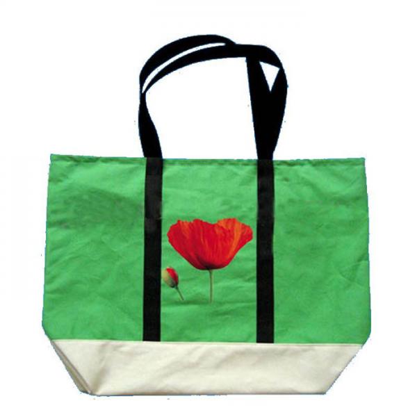 Quality Customized Green Non Woven Grocery Bags with Silk Screen Printed Logo for sale