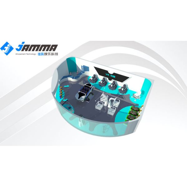 Multi Players Virtual Reality Center Custom Indoor 100 Sqm Electic System