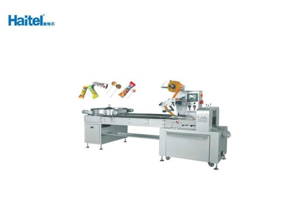 Quality Liegend Lollipop Wrapping Machine , Self Feeding Horizontal Flow Wrap Machine for sale