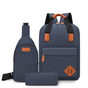 Wholesale Waterproof Three In One Backpack Nylon Computer Backpack Set With USB from china suppliers