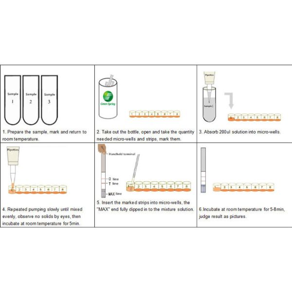 0.5ppb Sensitivity Mycotoxin Test Strips For Fresh Milk Powder Aflatoxin M1 Rapid Test Kit