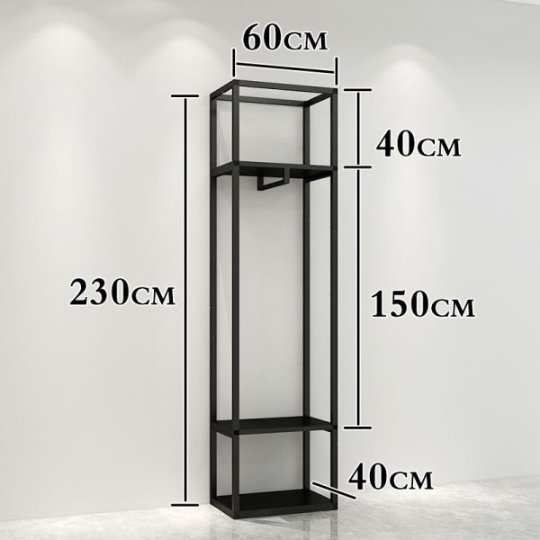 Polish Clothes Store Rack For Wardrobe Shop Electroplate Surface OEM ODM