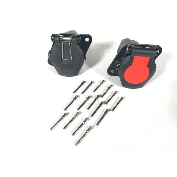 24v 15 Pole Trailer Plug Socket Crimp Type Trailer Truck Socket ISO12098