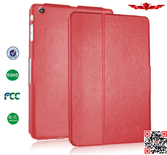 Hot Selling 100% Qualify Ultra Thin Smart PU Cover Case For Ipad Mini 2 Multi Stand