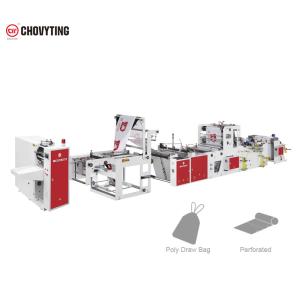Plastic Drawstring Perforated Bag On Roll Making Machine 60pcs/Min