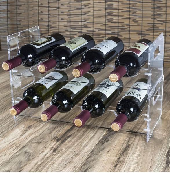 Quality LANGYI Custom Countertop Acrylic Wine Display Stand For Supermaket for sale