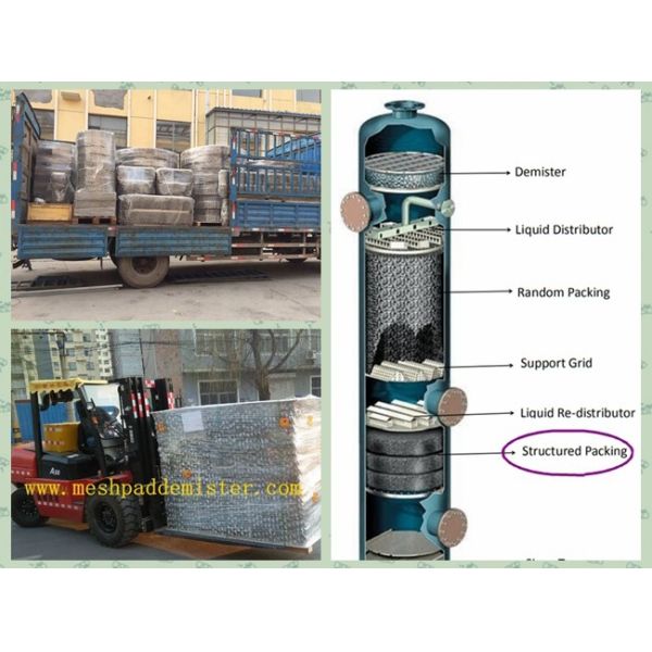 500Y SS316L 400mm Diameter Metal Structured Packing