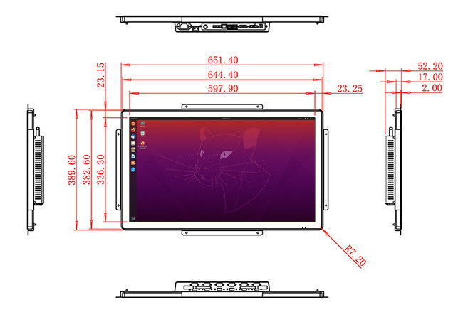 27-Inch Linux Control Platform for Public Infrastructure Management, Security Systems, Warehouse Dashboards, and Smart Factories