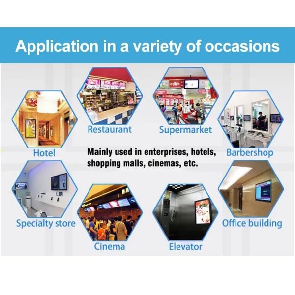 65 Inch 4k Wall Mounted Digital Signage Ultra Thin With High Brightness